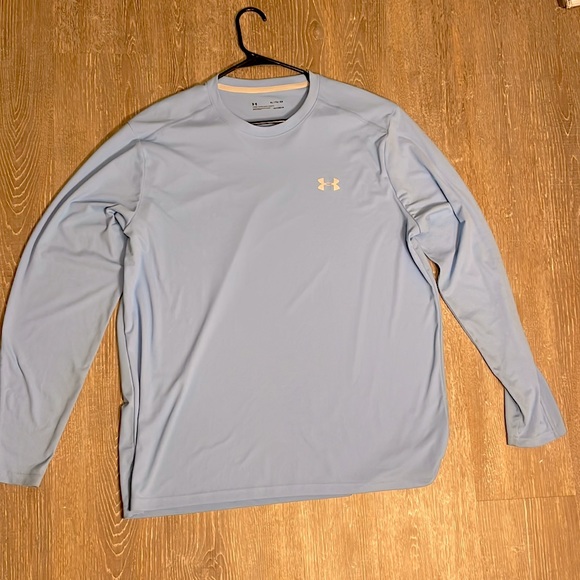 Under Armor Heat Gear Baby Blue Men’s XL Long Sleeve - Picture 1 of 3